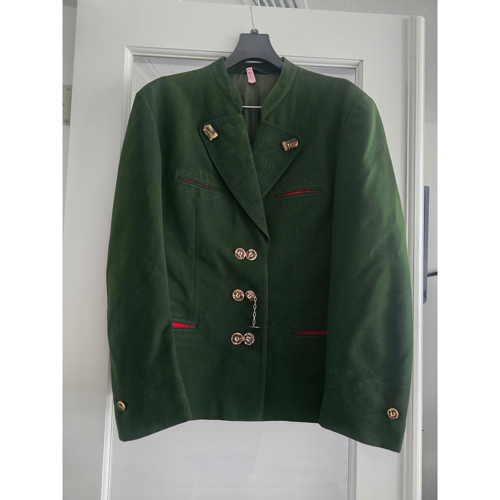 VTG LodenFrey Forest Green Pure Wool Tracten Austrian Jacket